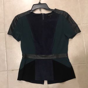 BCBG COLOR BLOCK PEPLUM